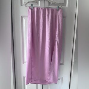 Light Pink Satin Women's Skirt